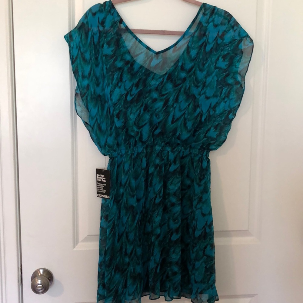 NWT Express Watercolor print dress. - Picture 4 of 4